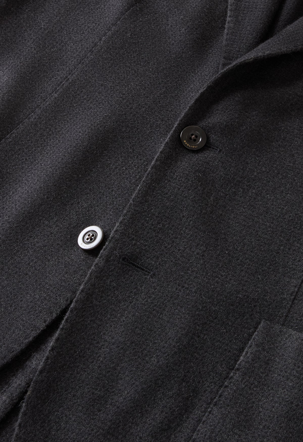 Schwarzes Stückgefärbte K-Jacket aus Kaschmir