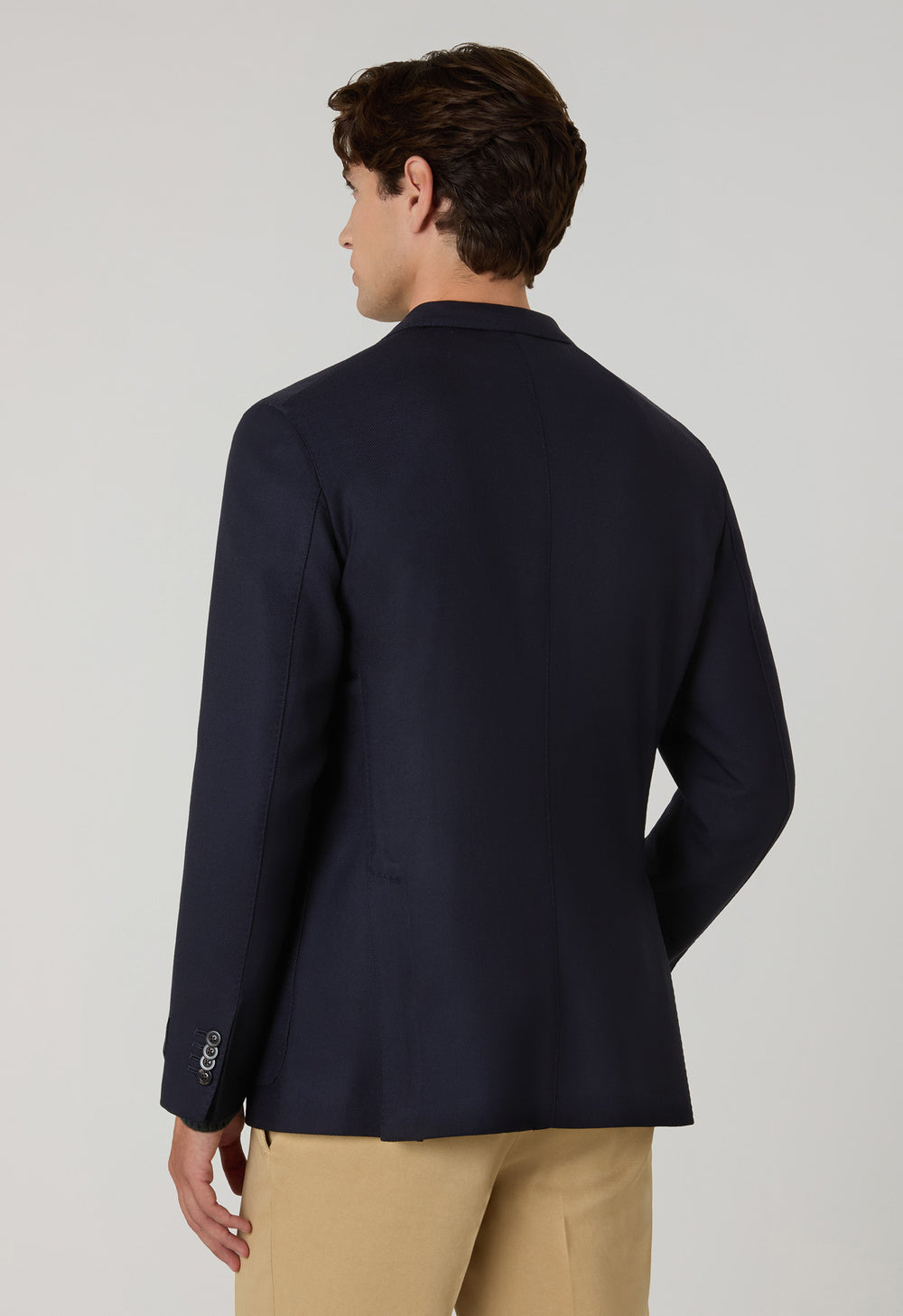 Dark Blue Garment Dyed High Performance Wool K-Jacket