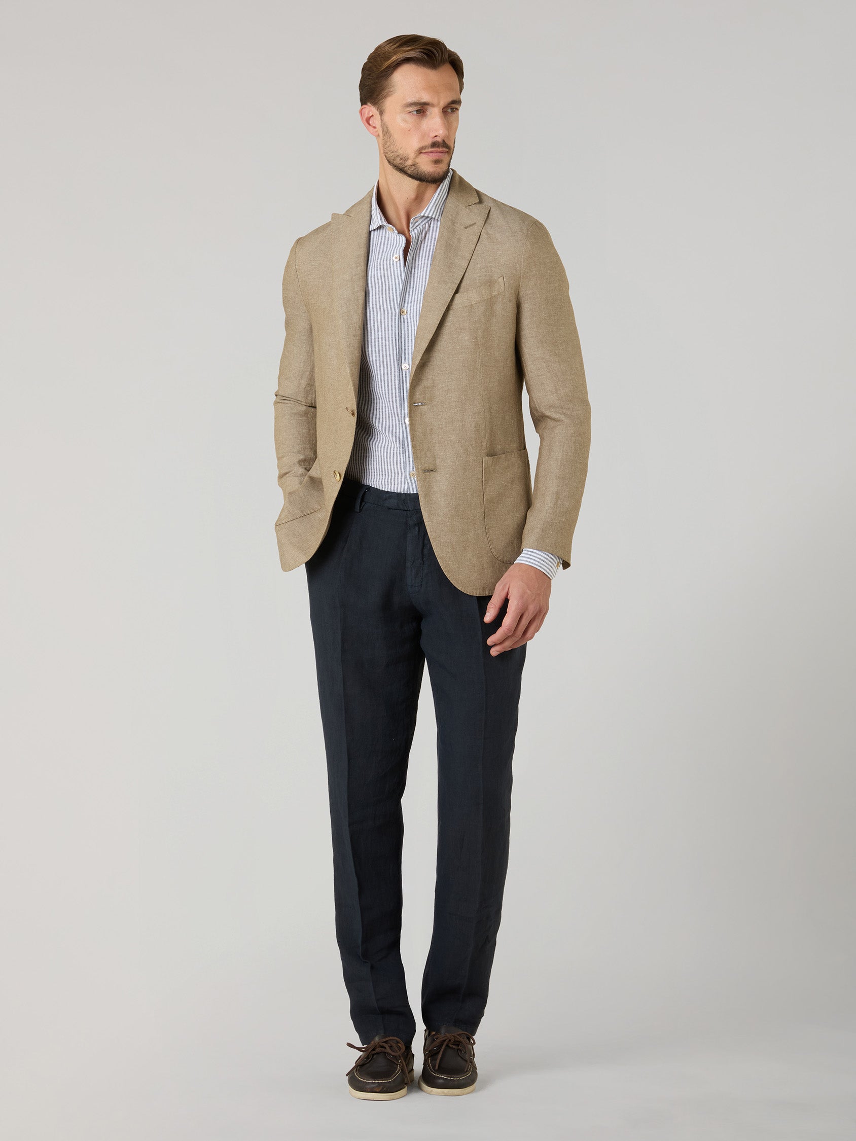 Linen, cashmere and silk K-Jacket | Boglioli® – BoglioliMilano