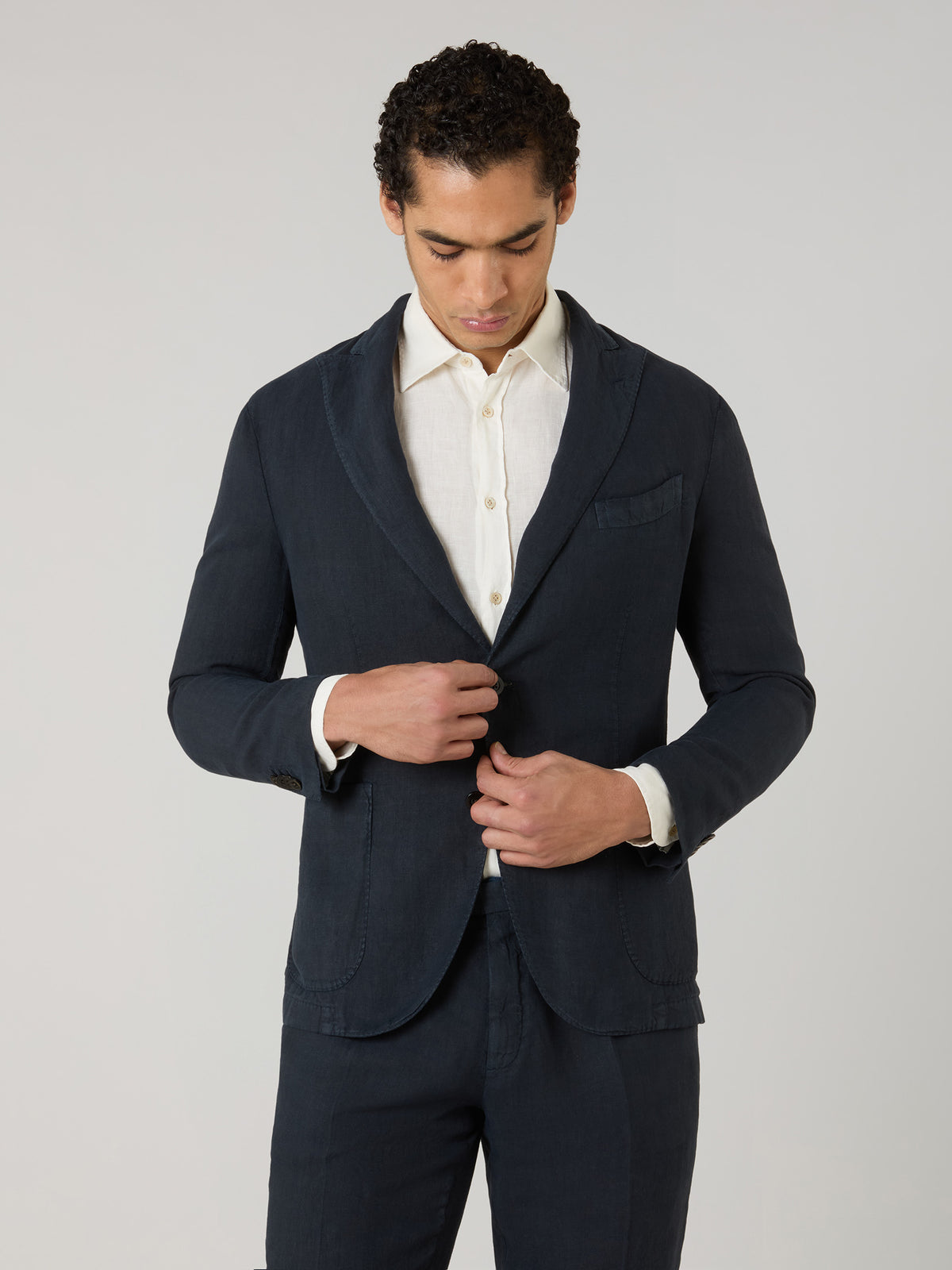 K Jacket Riendonut Garment-dyed linen K-Jacket suit | Boglioli® – BoglioliMilano