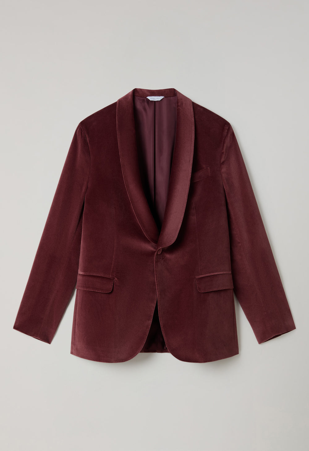 Mahogany Plain Velvet Tuxedo Jacket