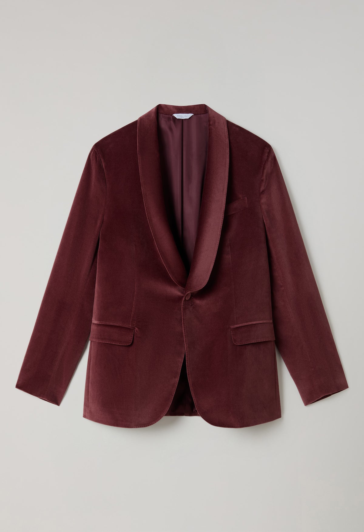 Mahogany Plain Velvet Tuxedo Jacket