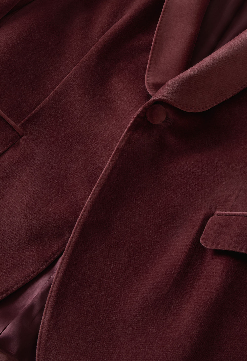 Mahogany Plain Velvet Tuxedo Jacket