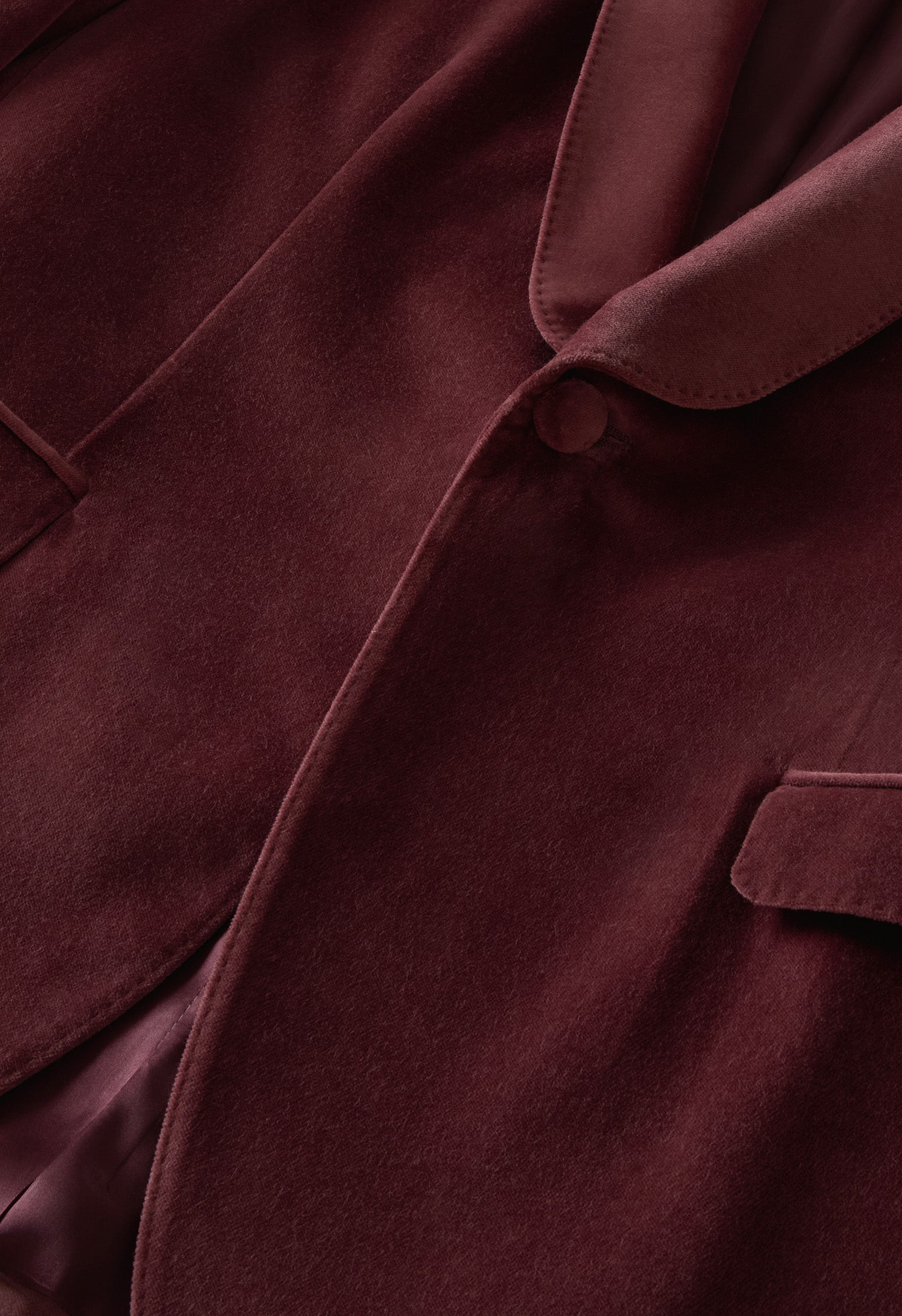 Mahogany Plain Velvet Tuxedo Jacket