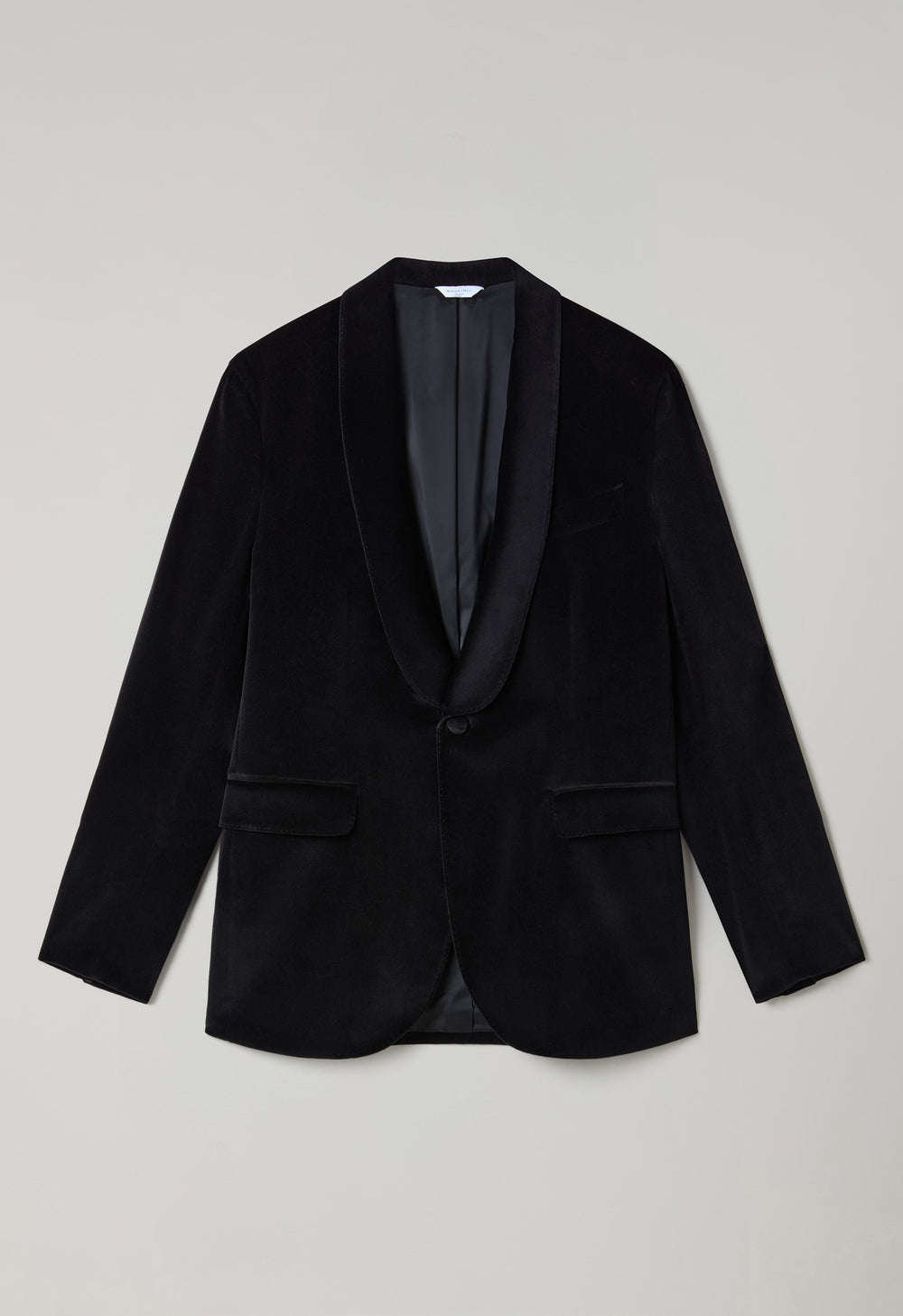 Black Plain Velvet Tuxedo Jacket