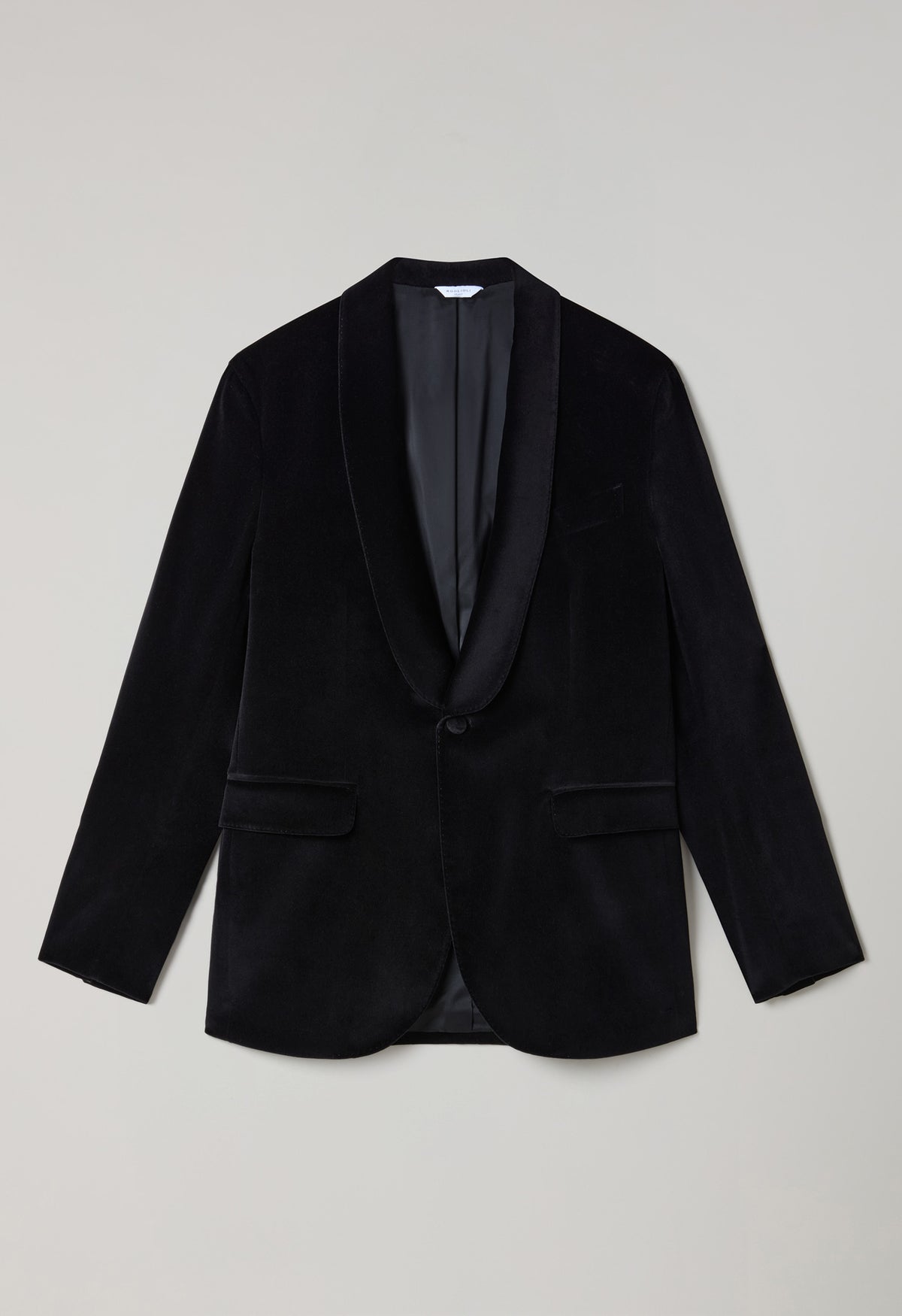 Black Plain Velvet Tuxedo Jacket