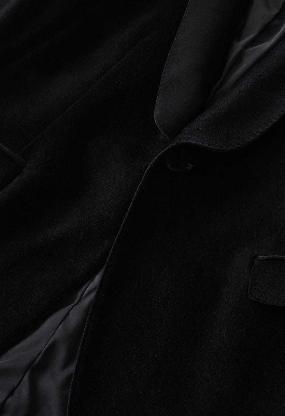 Black Plain Velvet Tuxedo Jacket