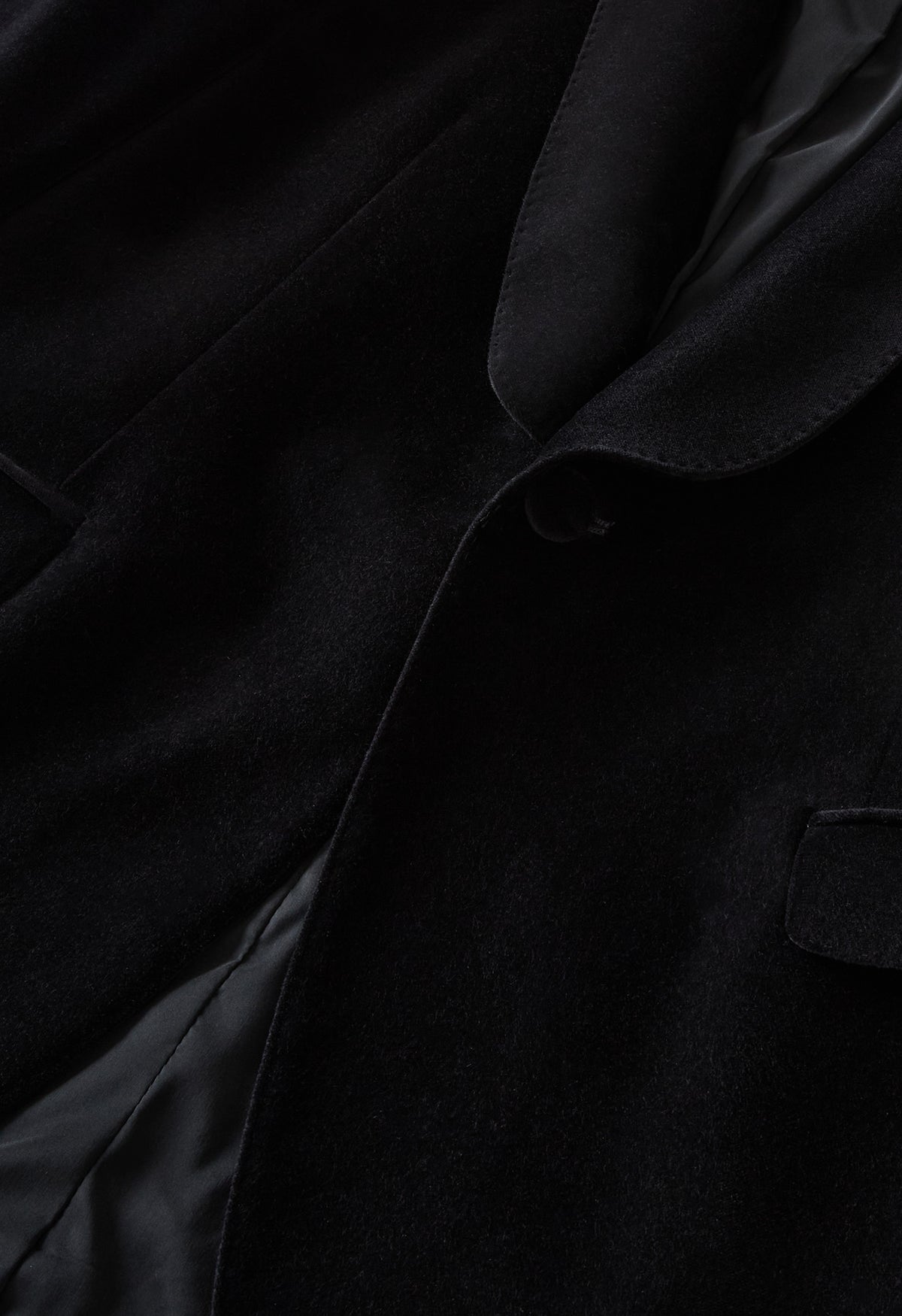 Black Plain Velvet Tuxedo Jacket