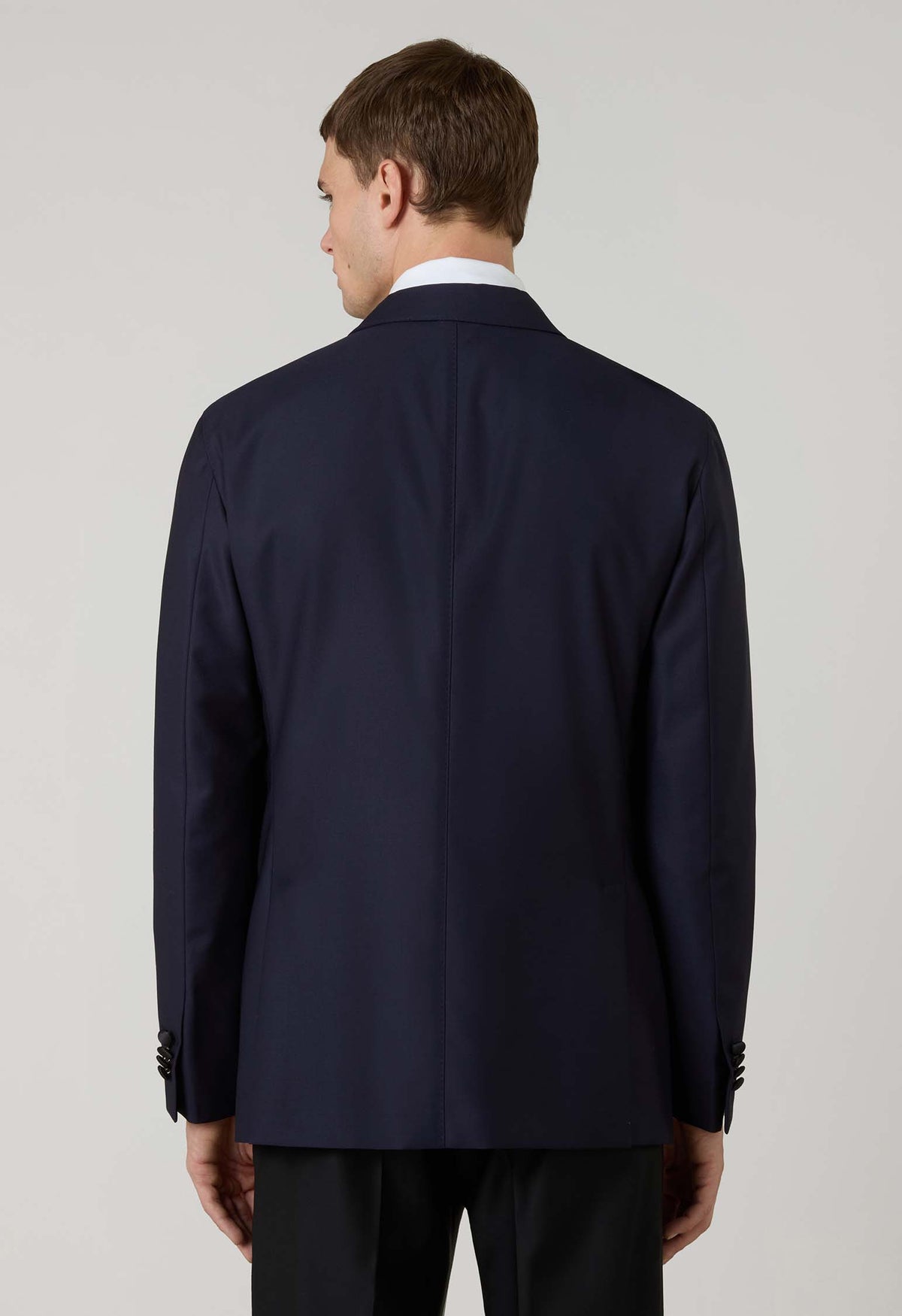 K-Jacket Evening in lana satin blu