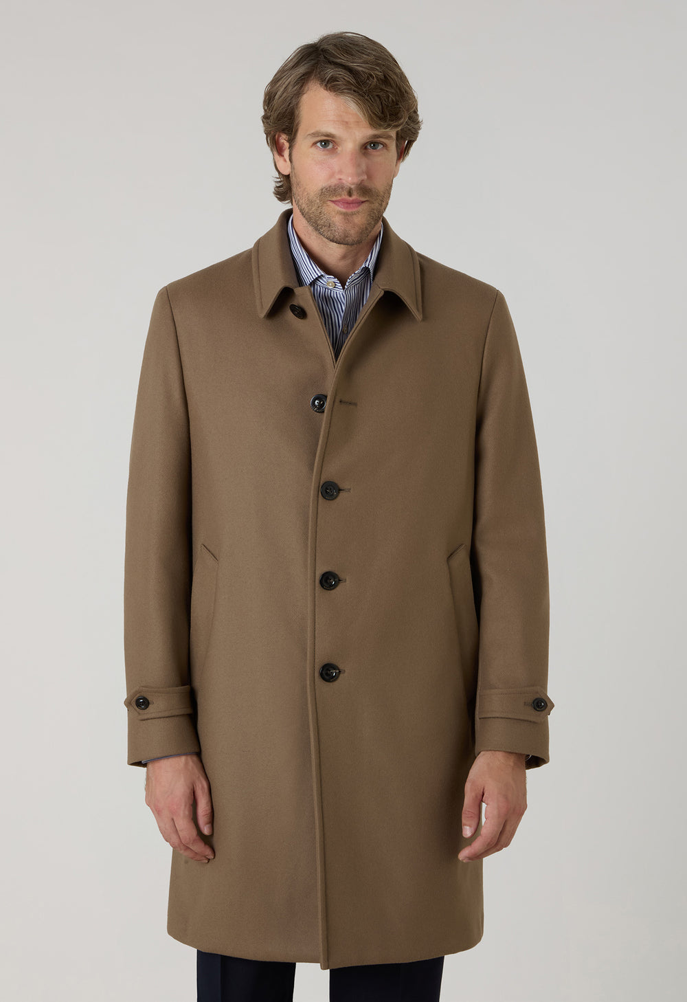 Cappotto Duster in lana beige