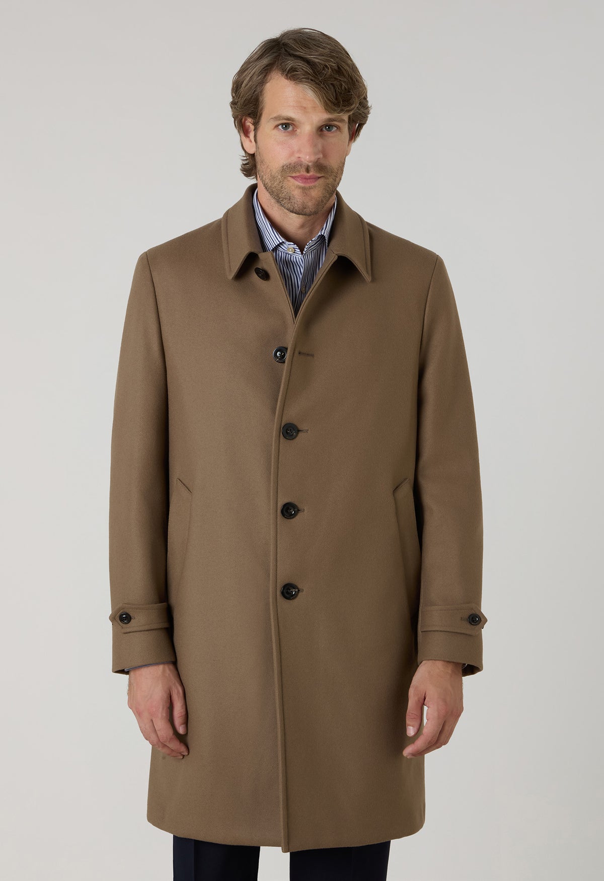 Cappotto Duster in lana beige