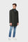 Green Virgin wool Duster coat with technical padding