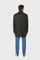 Green Virgin wool Duster coat with technical padding