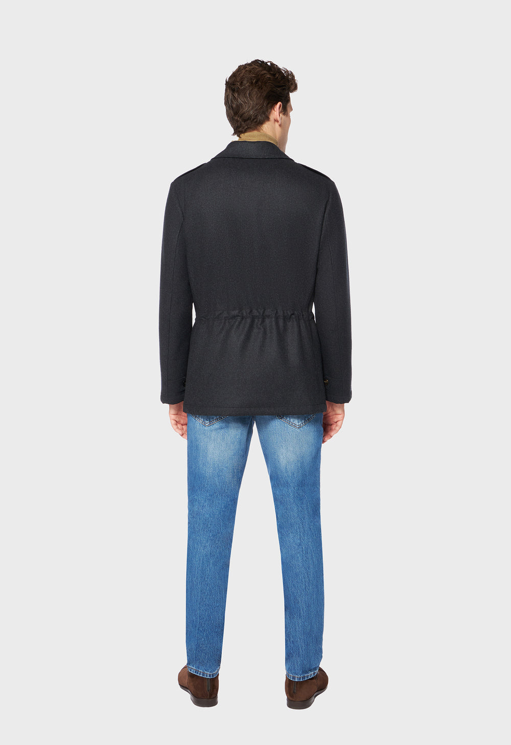Green Virgin wool Field padded jacket