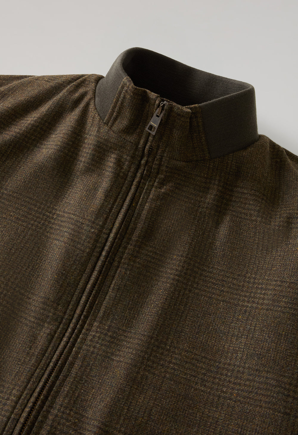 Green Prince of Wales Flannel Bomber Jacket