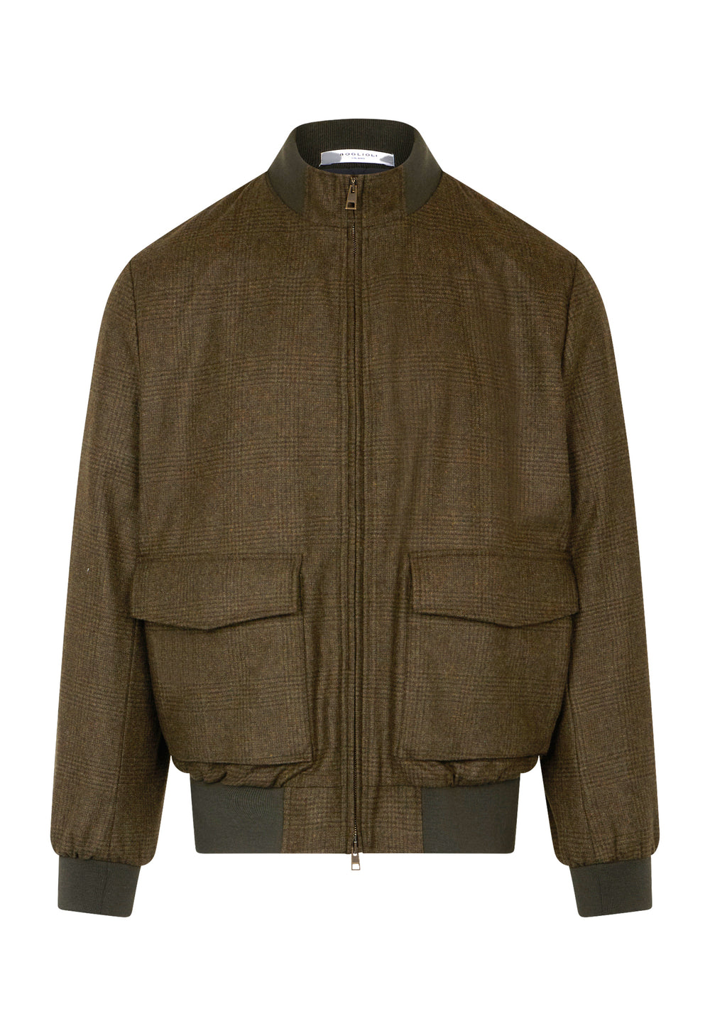 Bomber principe di Galles in flanella verde