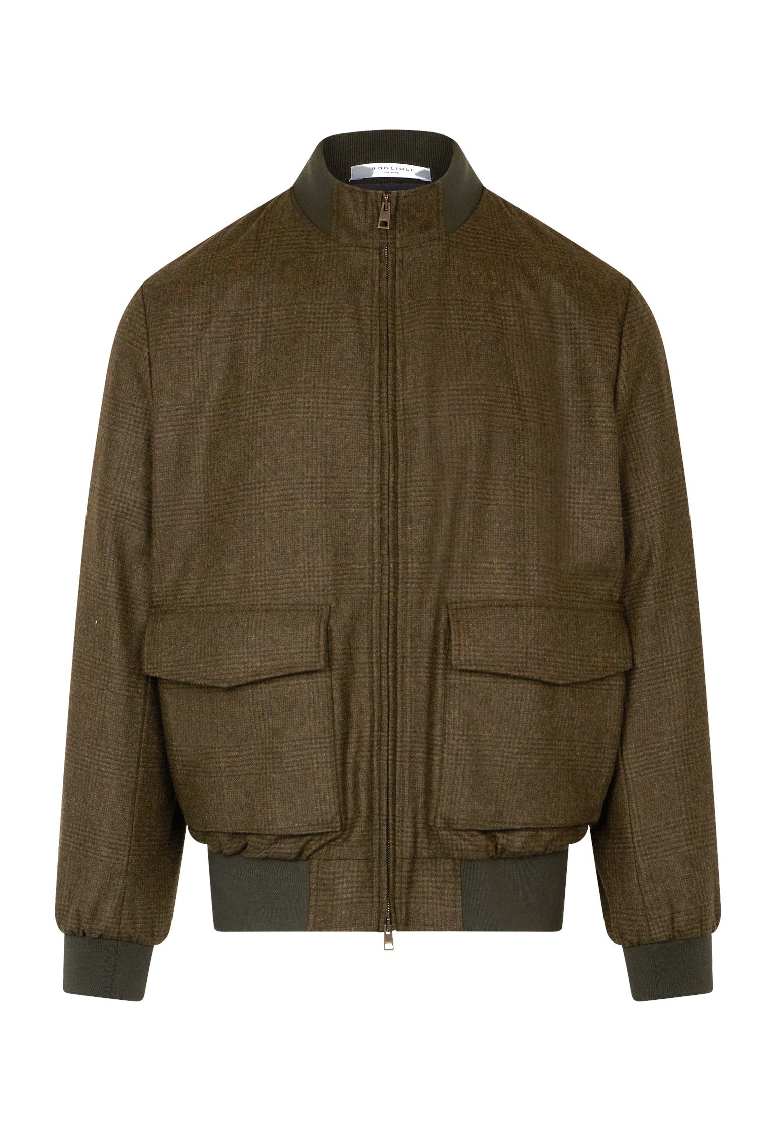 Bomber principe di Galles in flanella verde