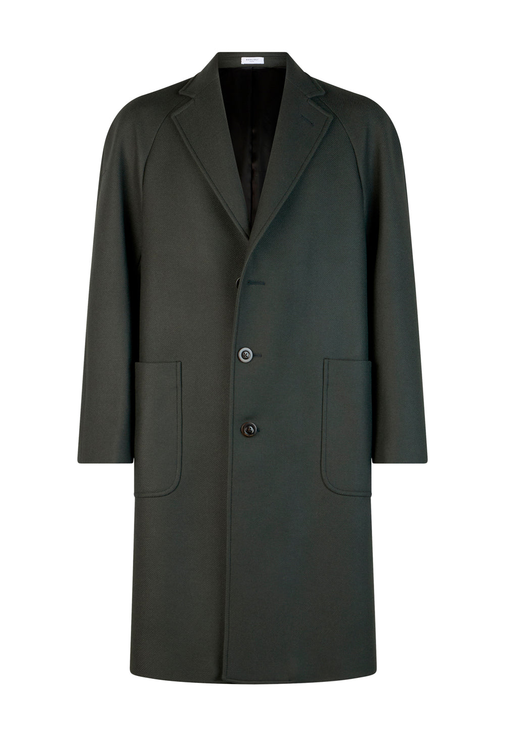 Green Blended Wool Cashmere Overcoat