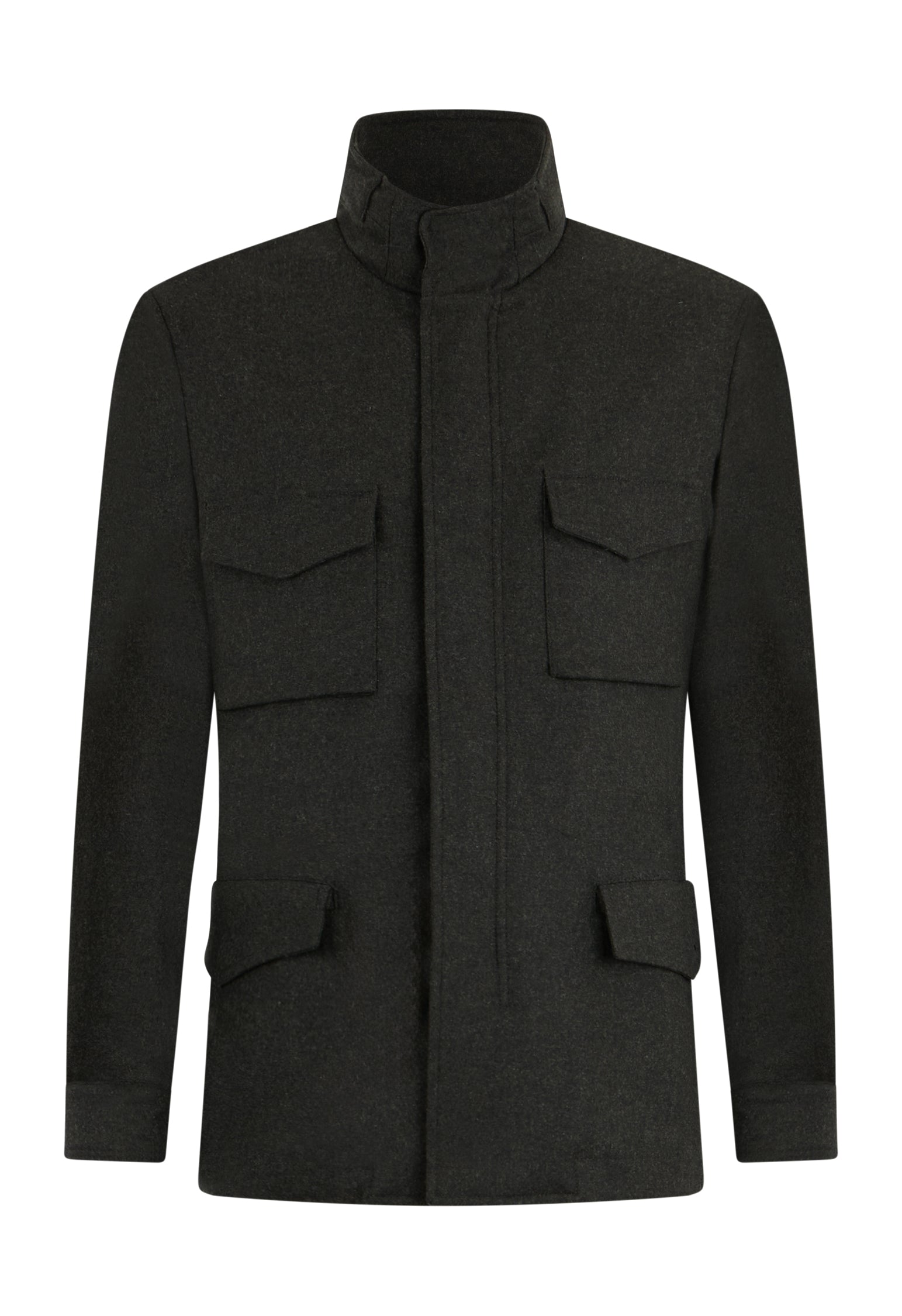 Green Flannel Padded Field Jacket 