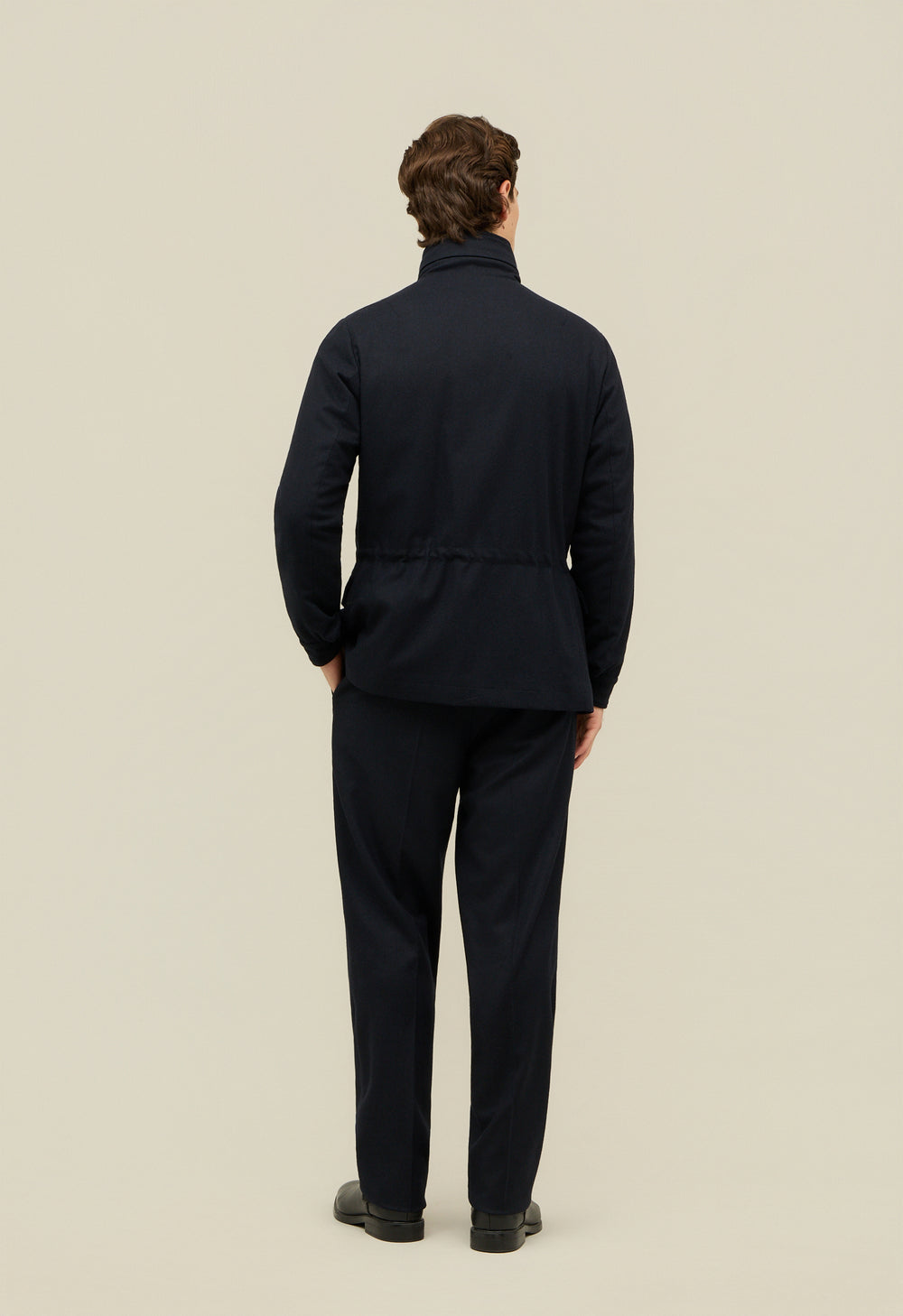 Blue Flannel Padded Field Jacket 