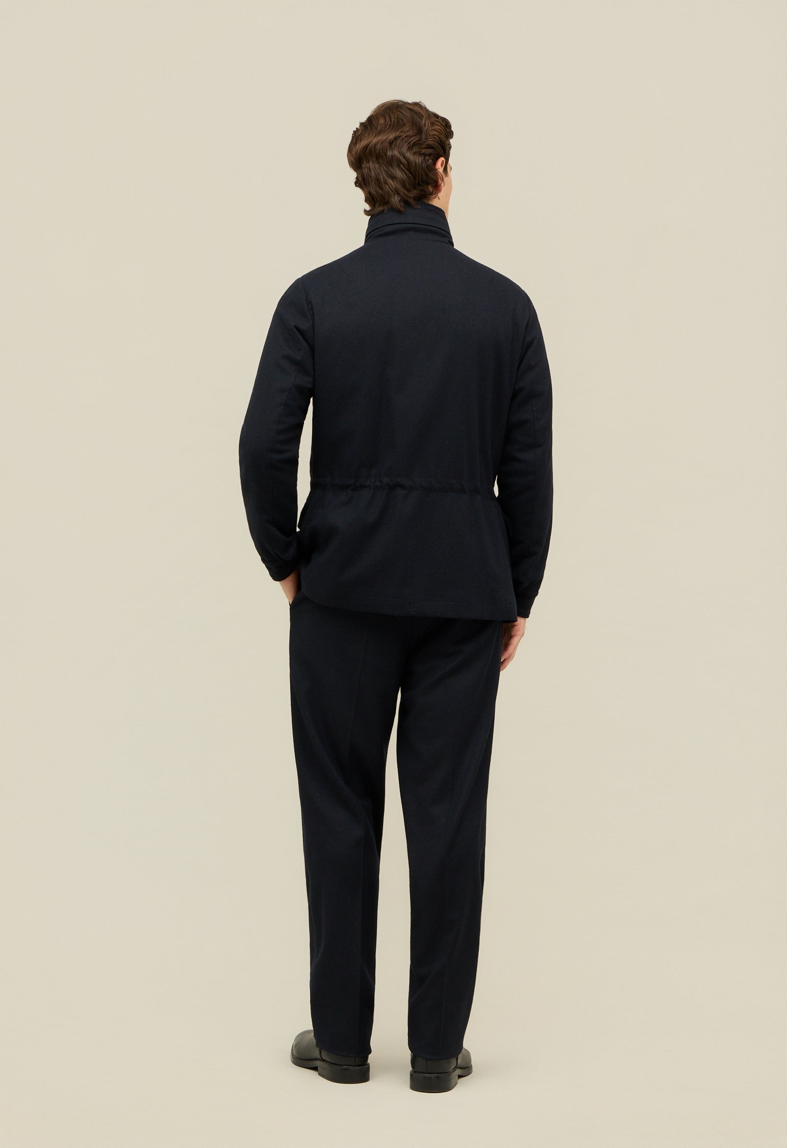 Blue Flannel Padded Field Jacket 