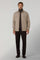 Beige Blended Wool Padded Overshirt