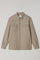 Beige Blended Wool Padded Overshirt