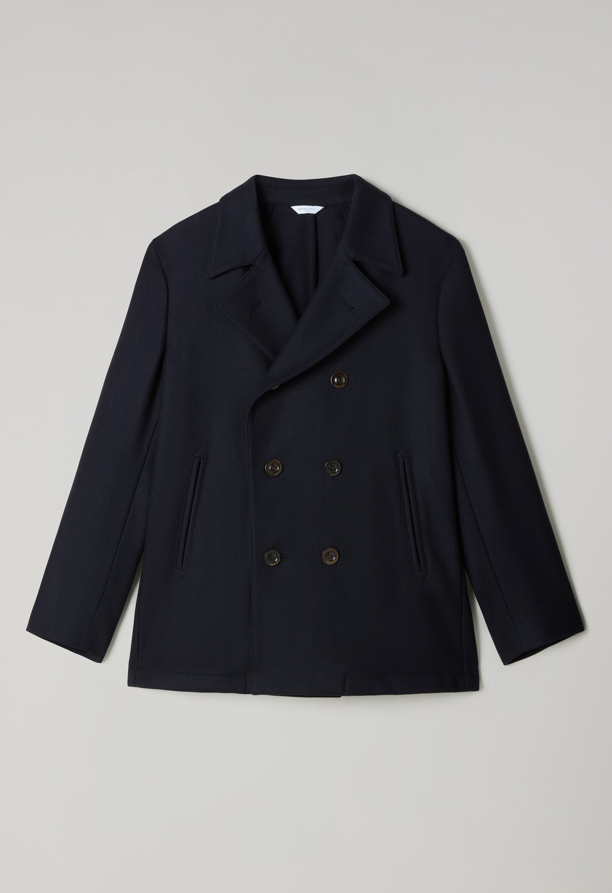 Blue Wool Felt Peacoat 