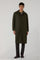 Cappotto Loden in lana con piega posteriore verde