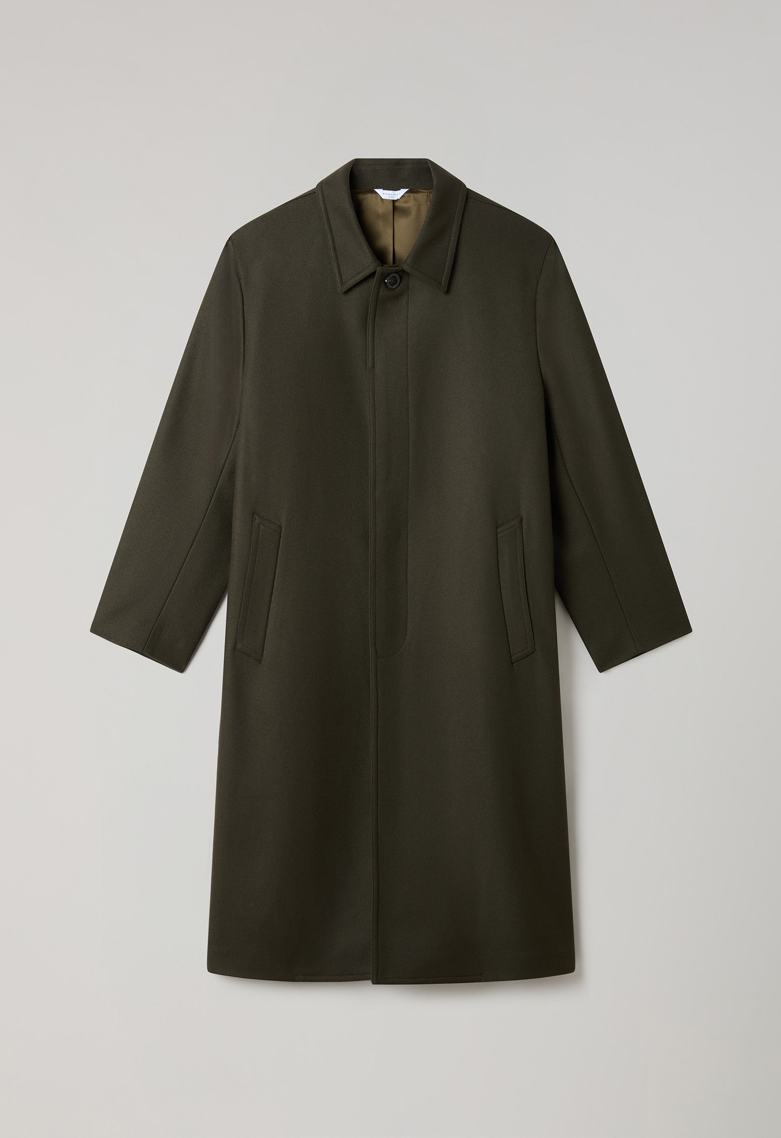 Cappotto Loden in lana con piega posteriore verde
