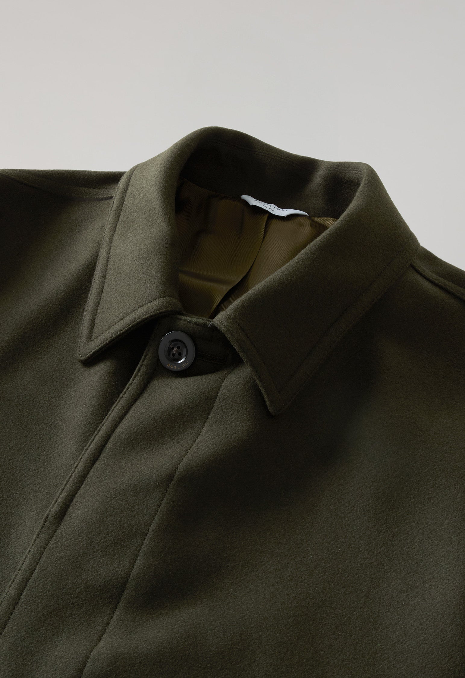 Cappotto Loden in lana con piega posteriore verde