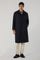 Cappotto Loden in lana con piega posteriore blu