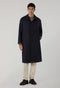 Cappotto Loden in lana con piega posteriore blu