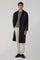 Cappotto Loden in lana con piega posteriore blu