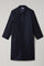 Cappotto Loden in lana con piega posteriore blu