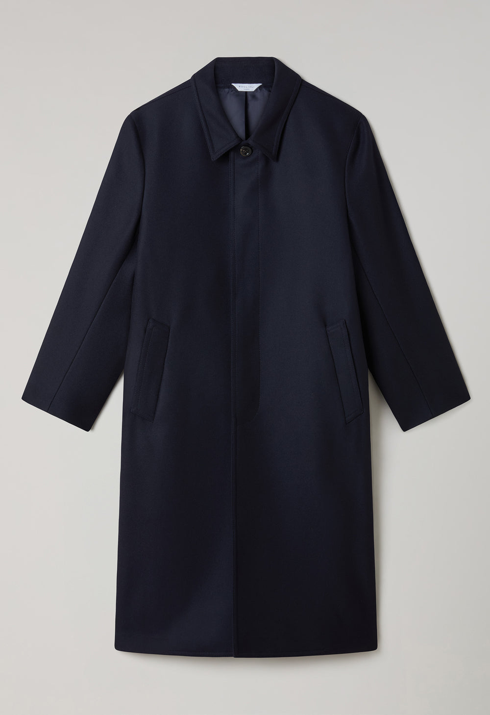 Cappotto Loden in lana con piega posteriore blu