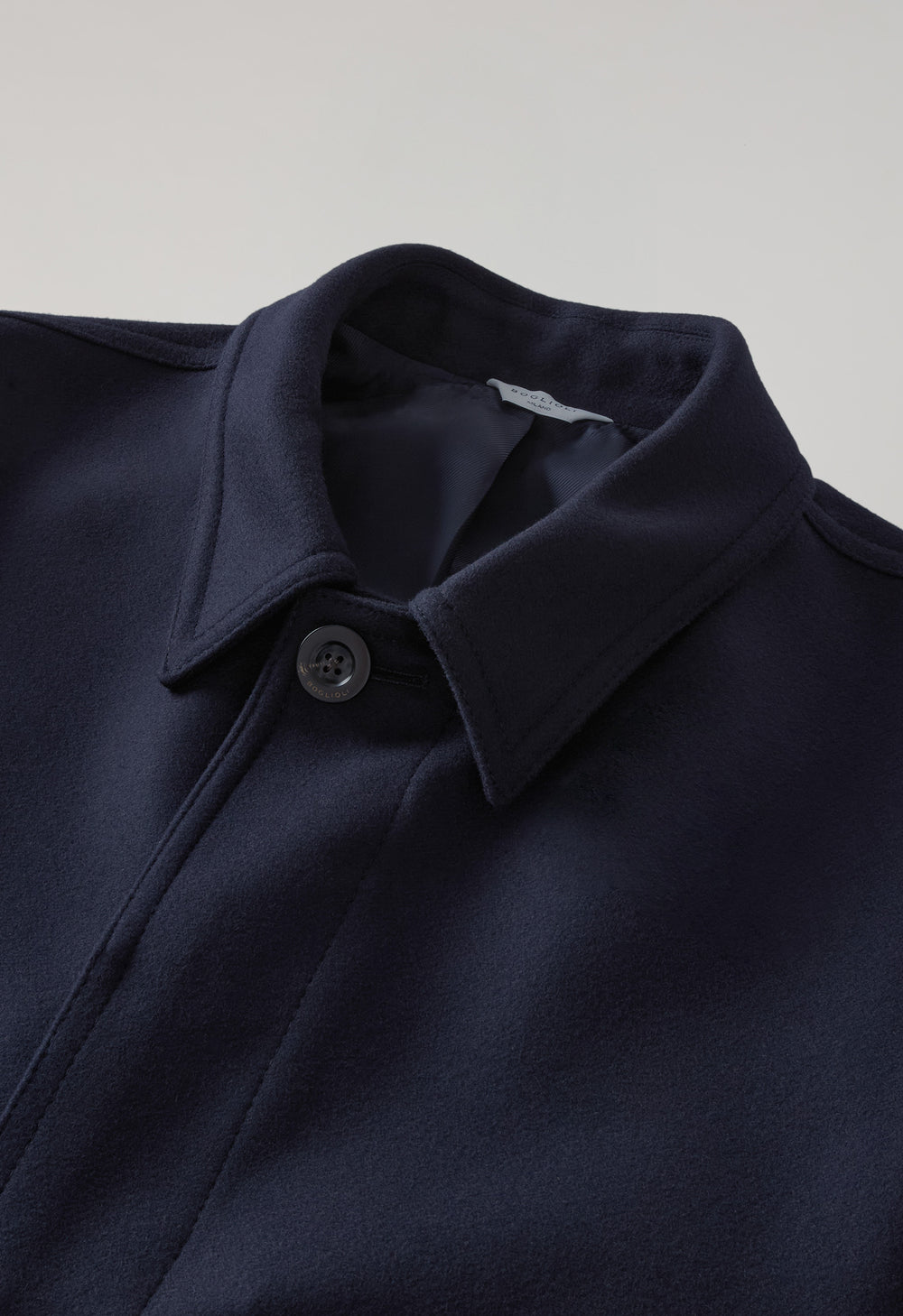 Cappotto Loden in lana con piega posteriore blu
