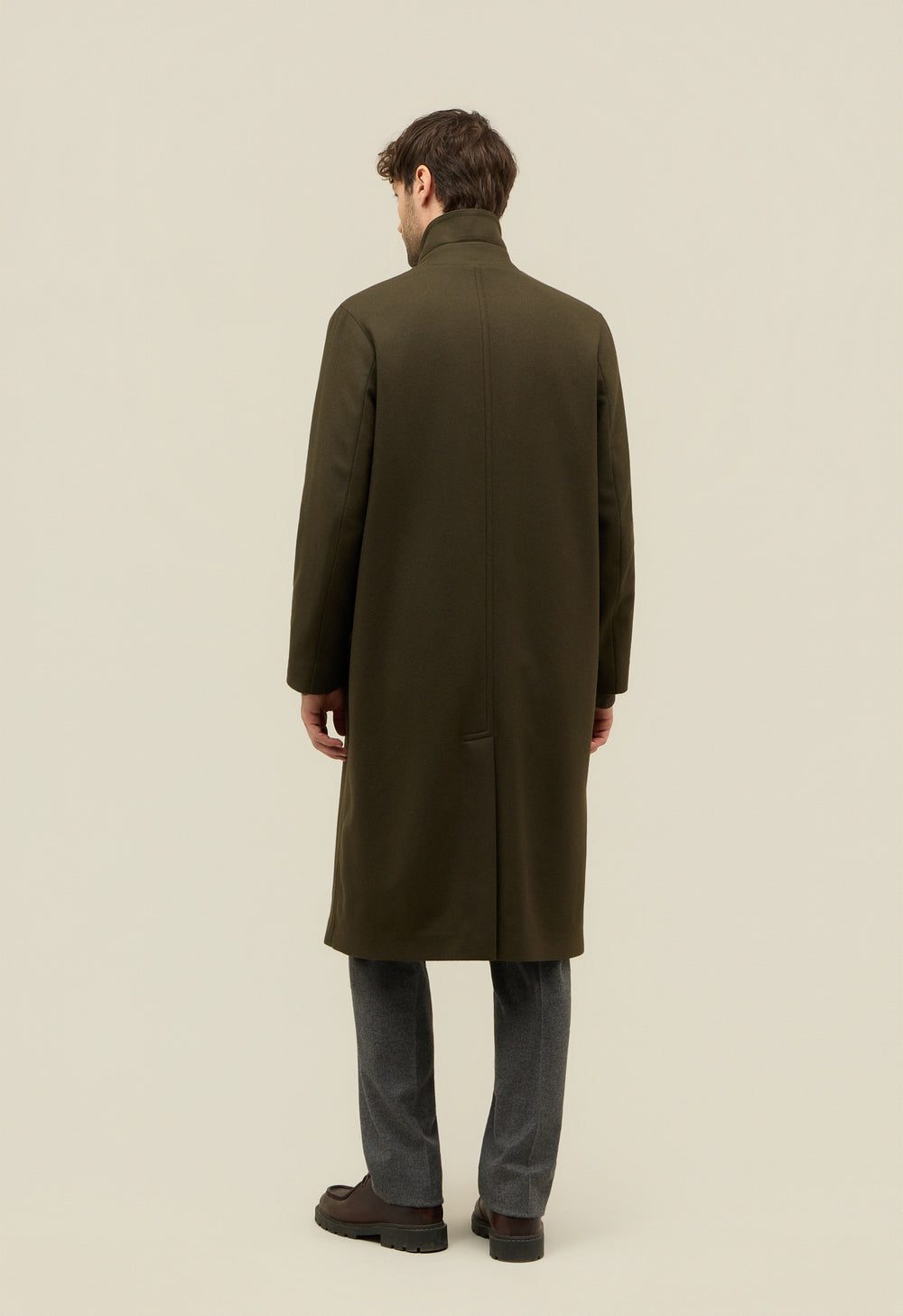 Green Wool Felt Loden Coat
