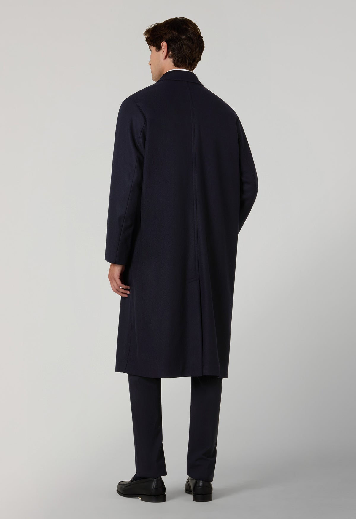 Blue Wool Felt Loden Coat