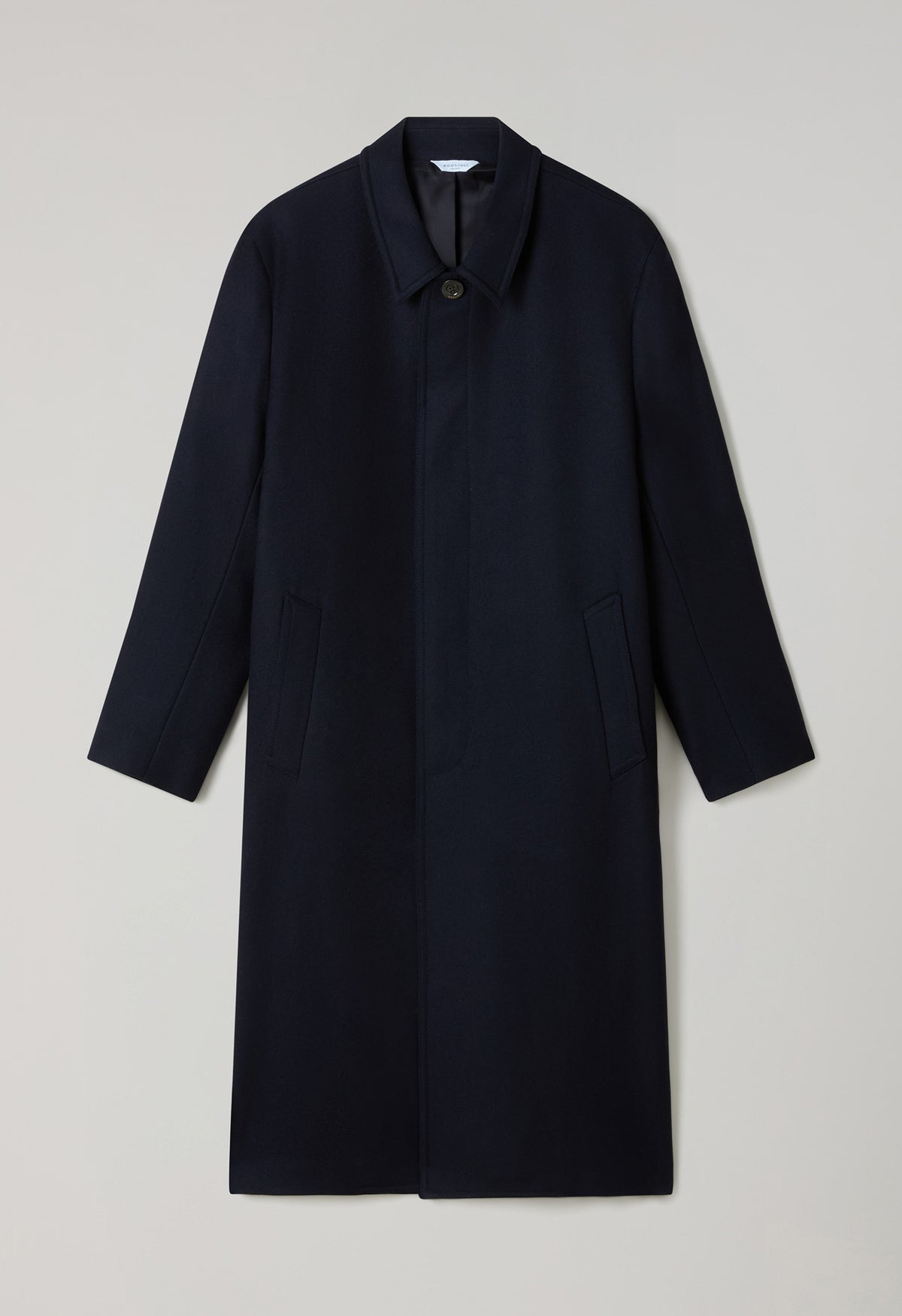 Blue Wool Felt Loden Coat