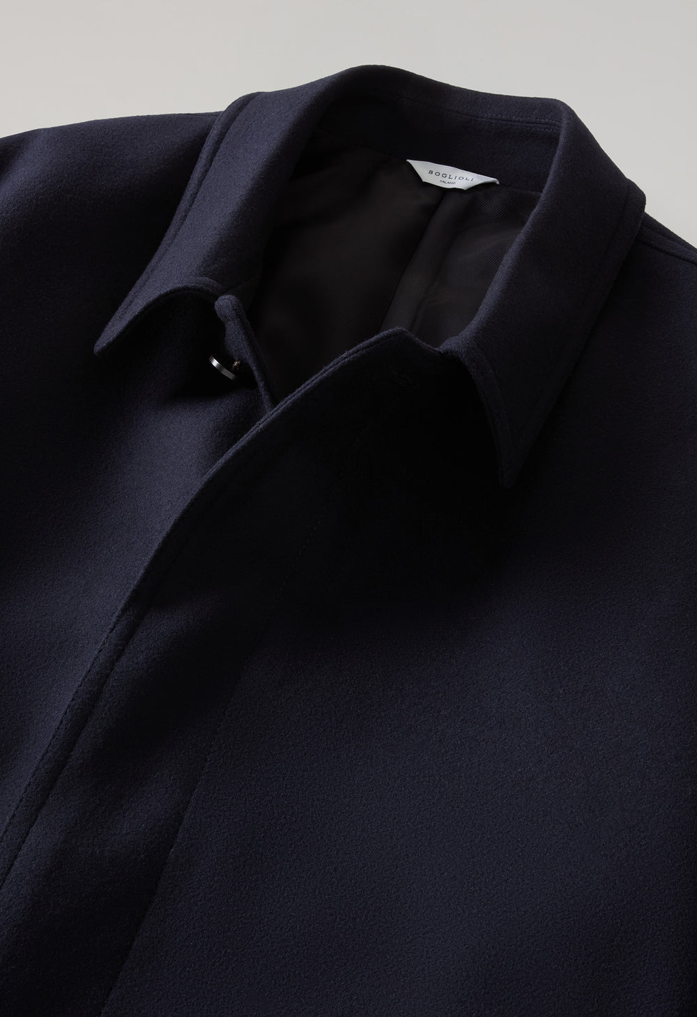 Blue Wool Felt Loden Coat
