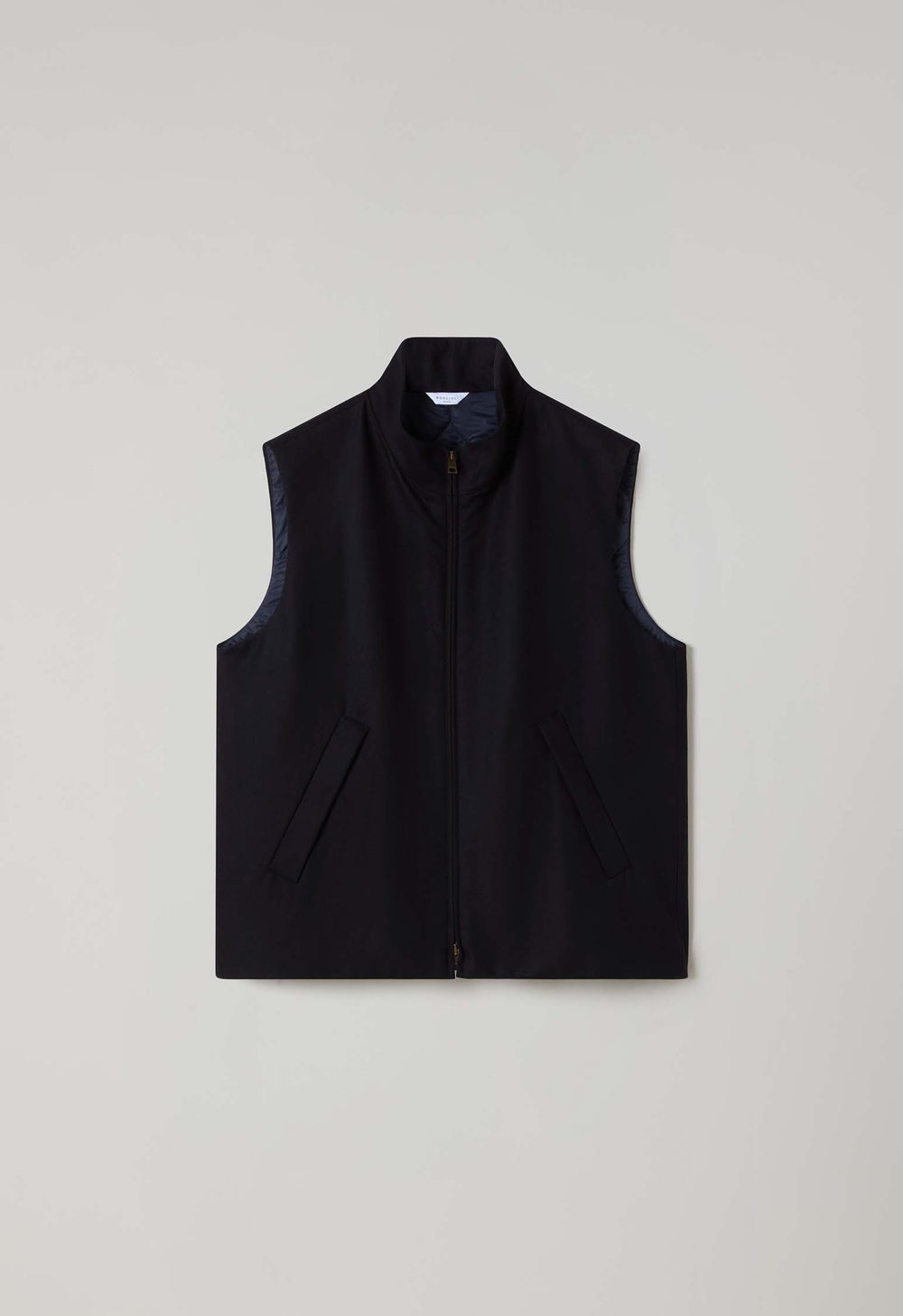 Blue Washed Flannel Padded Gilet