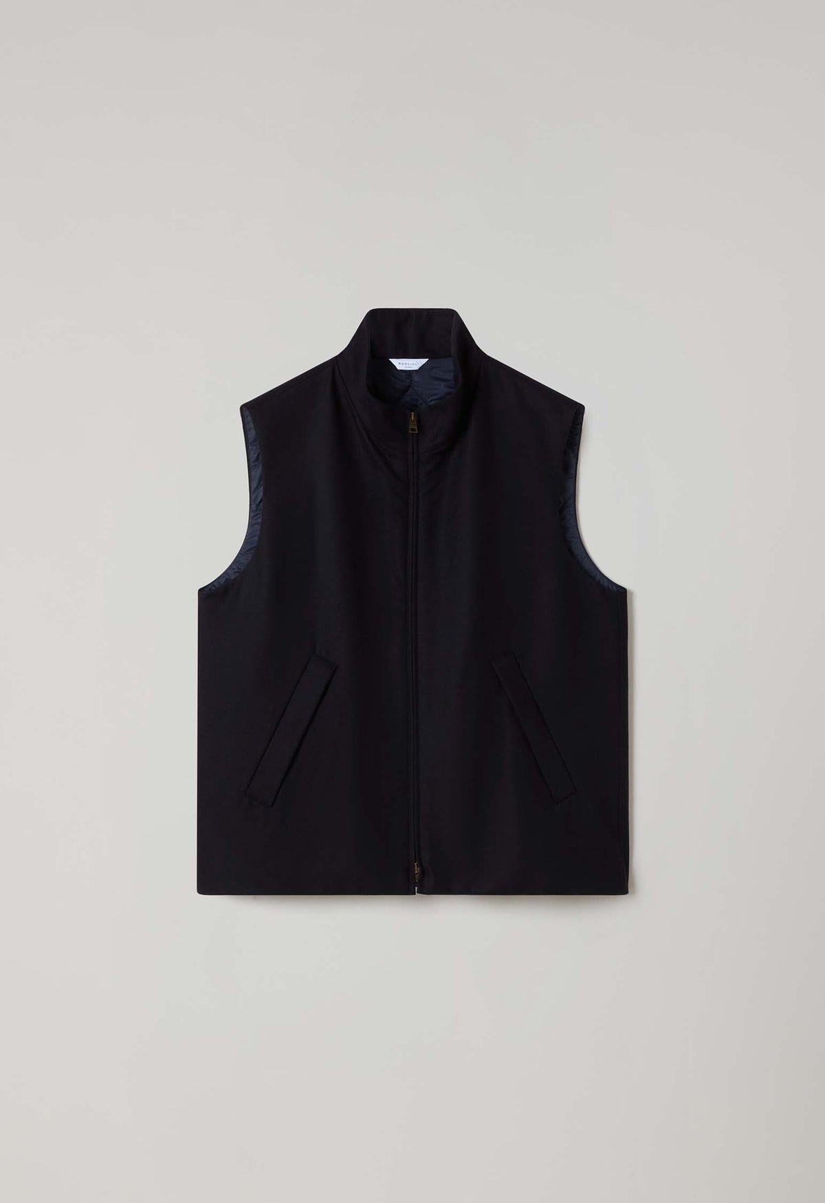 Blue Washed Flannel Padded Gilet