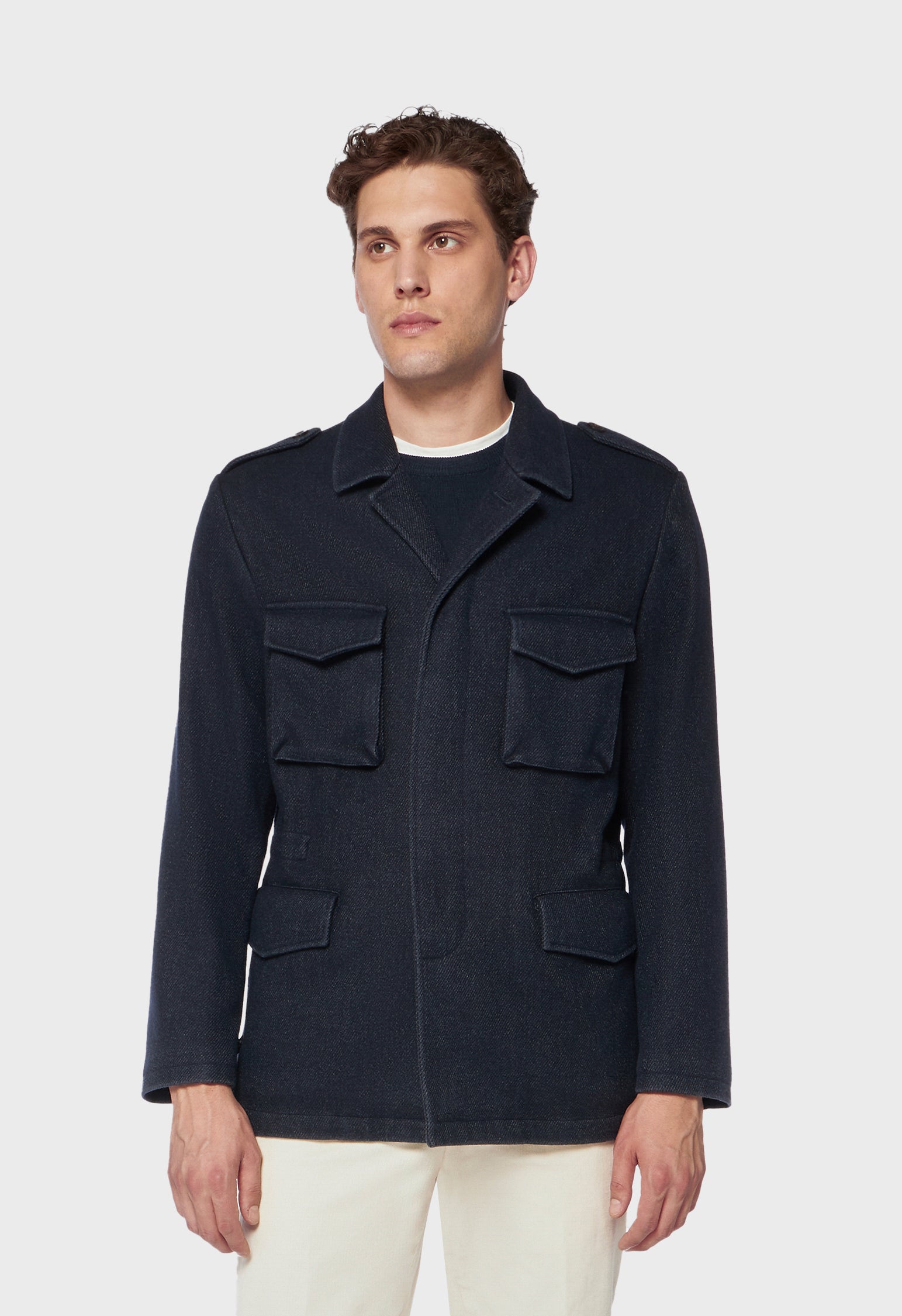Blue Virgin wool Field jacket
