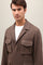 Brown Garment Dyed Wool Field Jacket