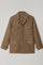 Brown Garment Dyed Wool Field Jacket