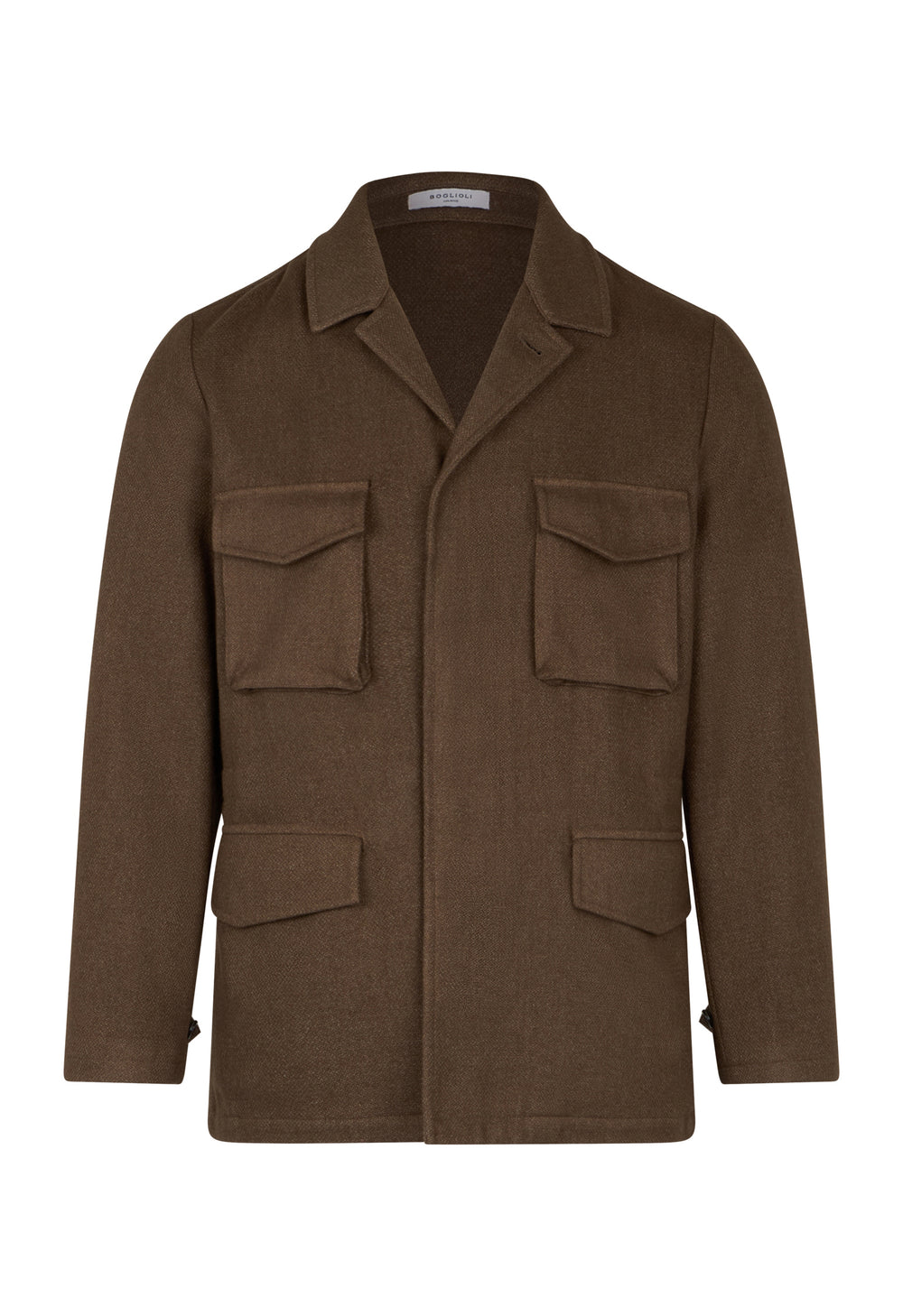Brown Garment Dyed Wool Field Jacket