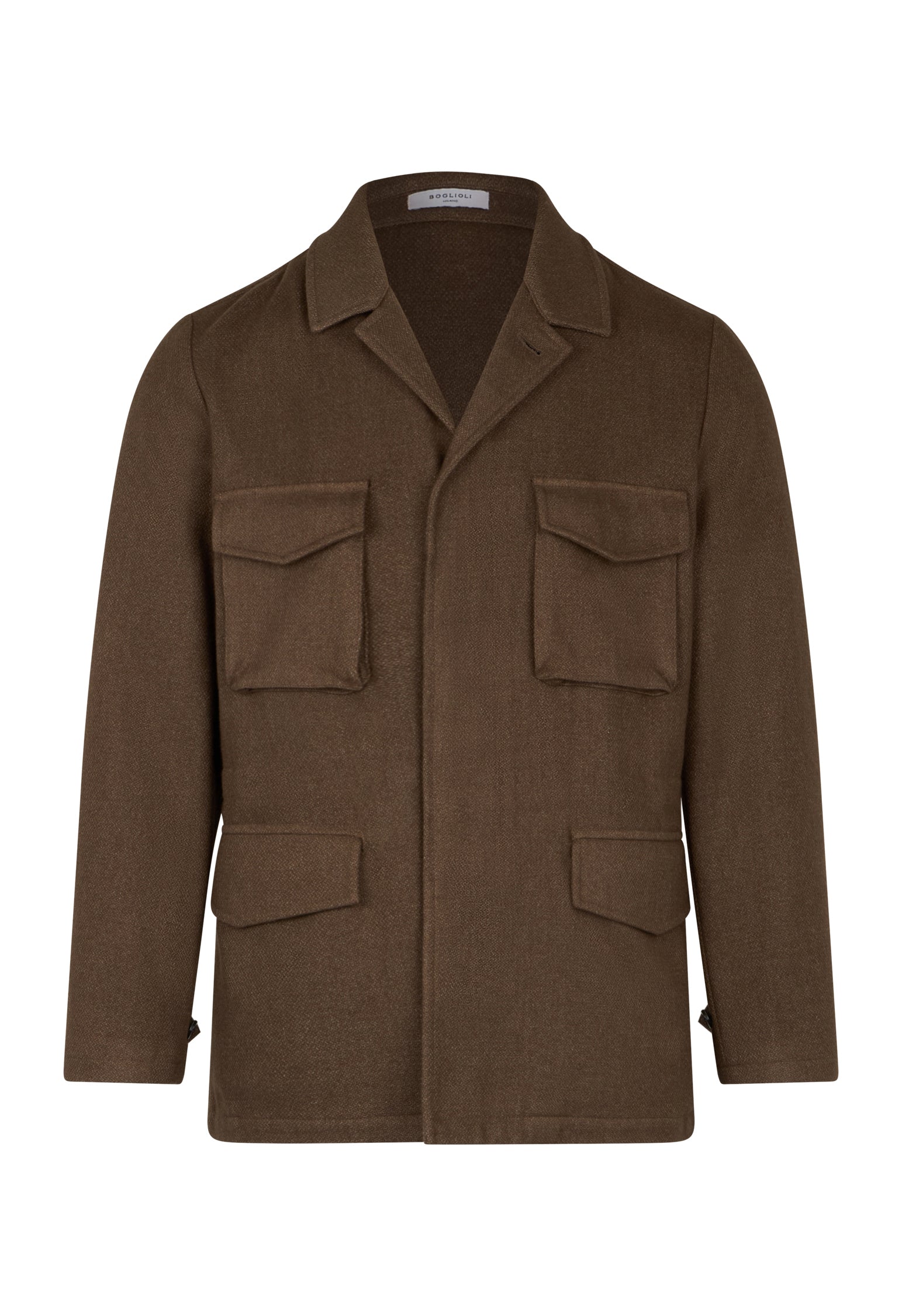 Brown Garment Dyed Wool Field Jacket
