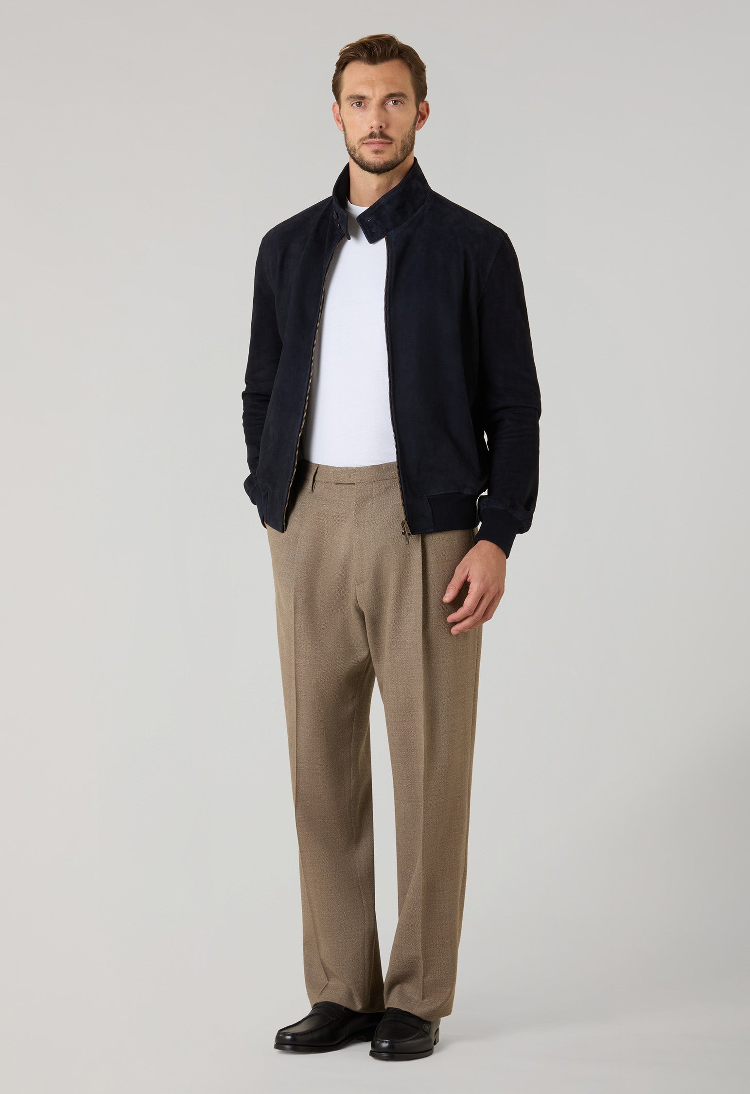 Blue Suede bomber jacket | Boglioli® – BoglioliMilano