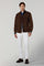 Brown Suede Padded Overshirt